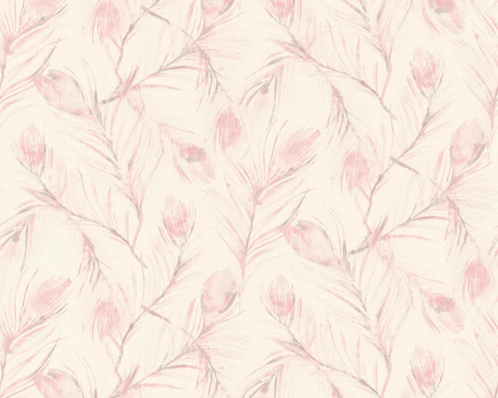 Tapete Vlies 37367-2 Federn Weiß Rosa Grau Glitzer 4 Tapete Vlies 37367-2 Federn Weiß Rosa Grau Glitzer – Bild 2