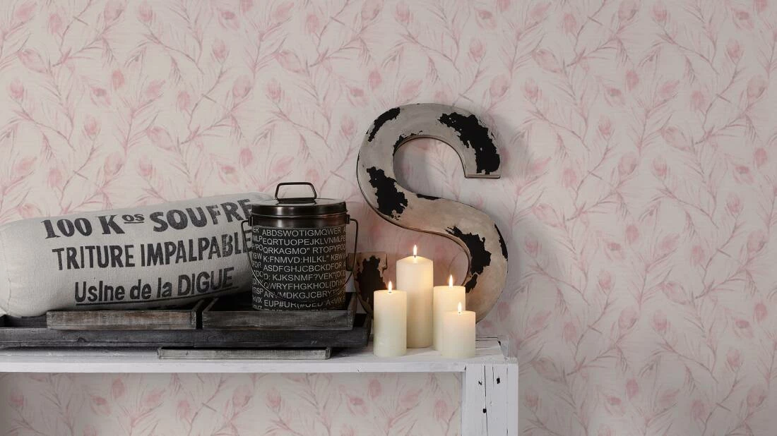 Tapete Vlies 37367-2 Federn Weiß Rosa Grau Glitzer 5 Tapete Vlies 37367-2 Federn Weiß Rosa Grau Glitzer – Bild 3