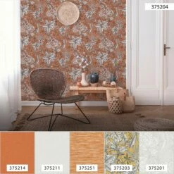 Tapete Vlies 37520-4 Dschungel Orange Weiß Braun -Orex Verkäufe Tapete Vlies 37520 4 Dschungel orange weiss braun 63206018 2