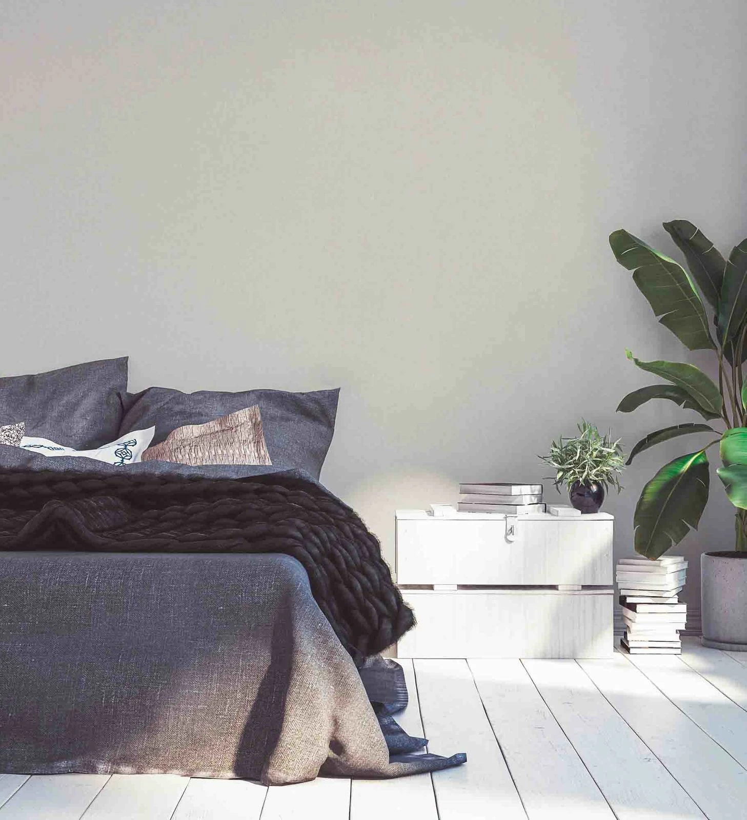 Tapete Vlies 37521-1 Einfarbig Weiß-grau 6 Tapete Vlies 37521-1 Einfarbig Weiß-grau – Bild 4