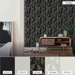 Tapete Vlies 37526-2 Floral Schwarz Grau -Orex Verkäufe Tapete Vlies 37526 2 Floral schwarz grau 63206046 3