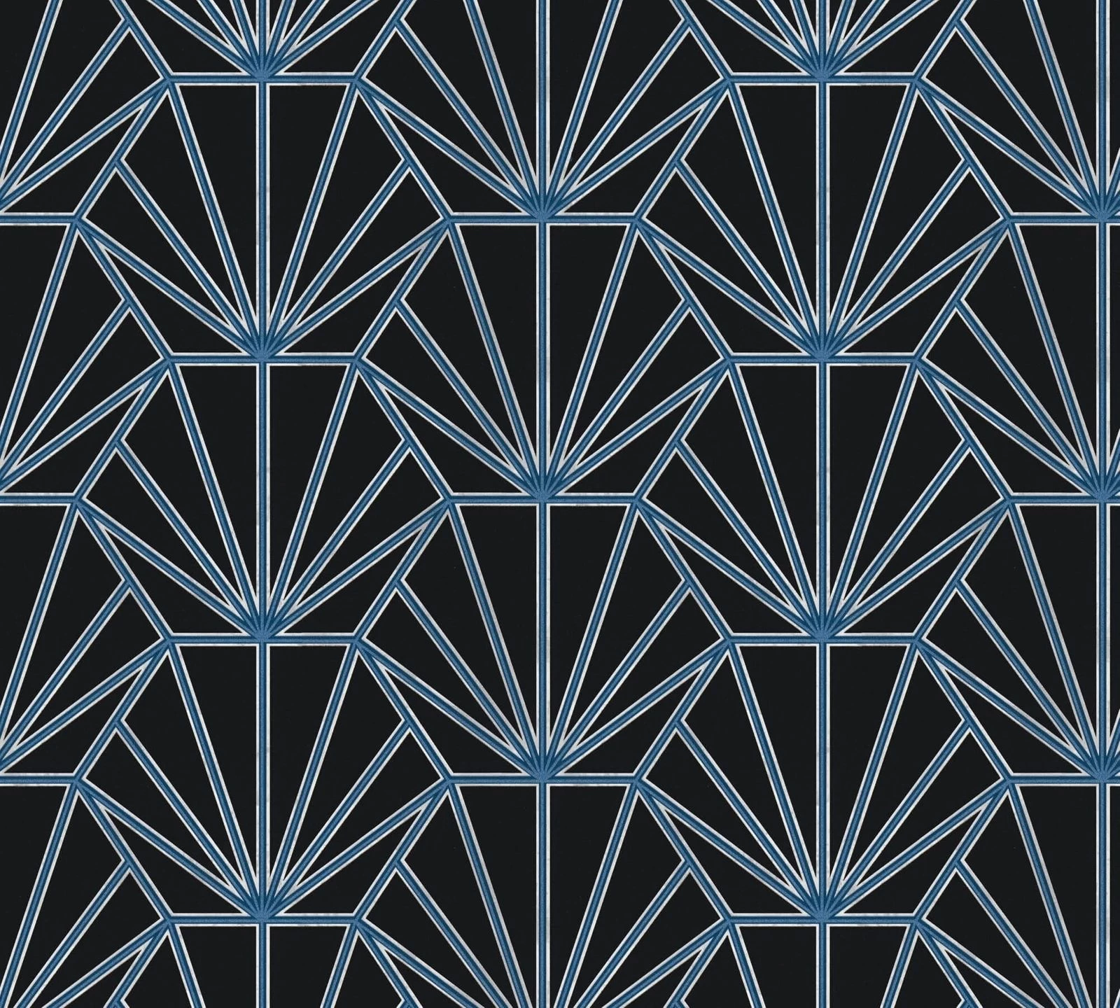 Tapete Vlies 37528-2 Ornamente Schwarz Blau Weiß Silber 4 Tapete Vlies 37528-2 Ornamente Schwarz Blau Weiß Silber – Bild 2