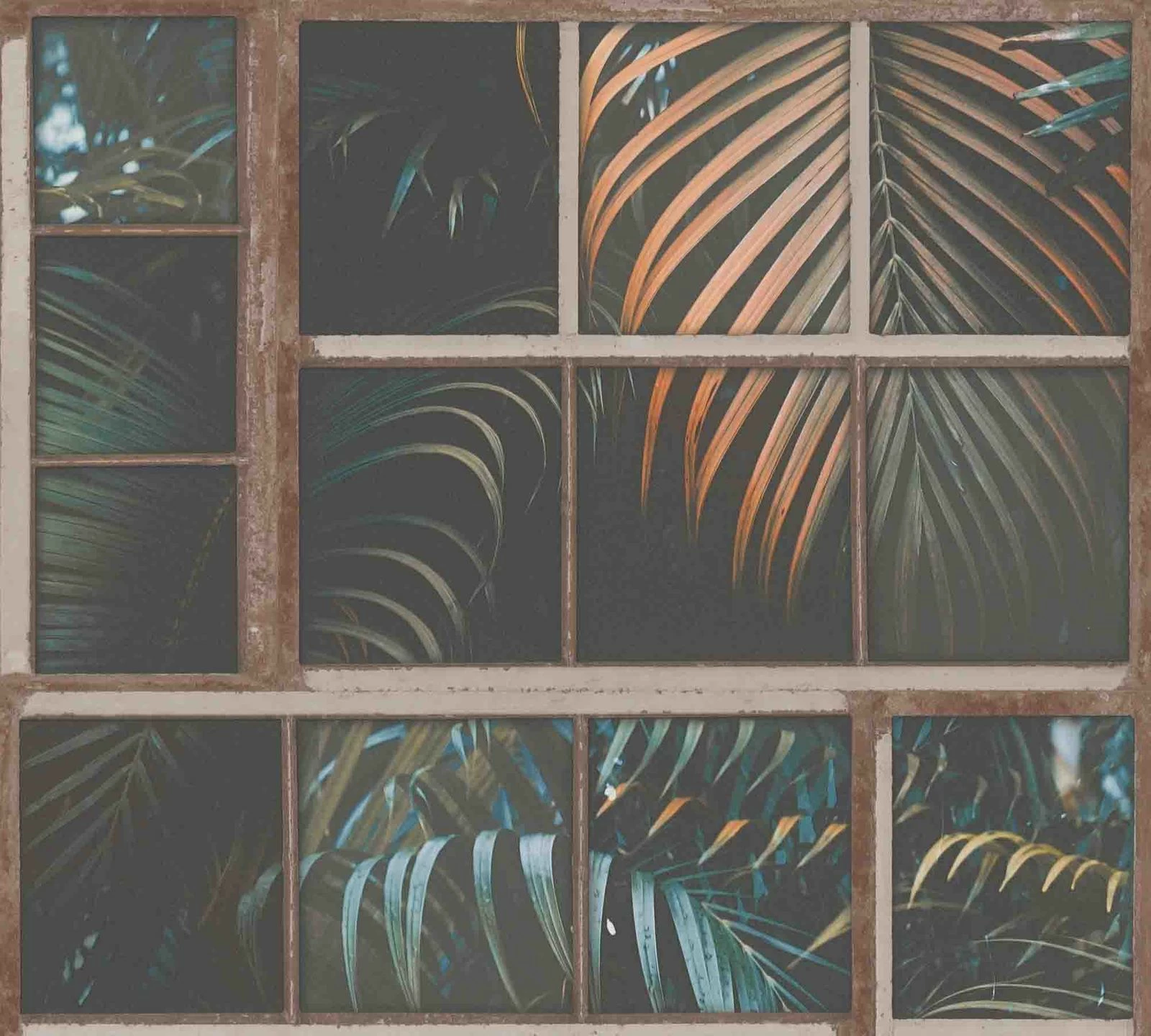 Tapete Vlies 37740-1 Gitter Floral Schwarz Orange Blau 4 Tapete Vlies 37740-1 Gitter Floral Schwarz Orange Blau – Bild 2