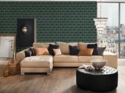 Tapete Vlies 3D-Effekt Grafisch Grün Schwarz Gold 38202-3 -Orex Verkäufe Tapete Vlies 3D Effekt Grafisch gruen schwarz gold 38202 3 63209734 1