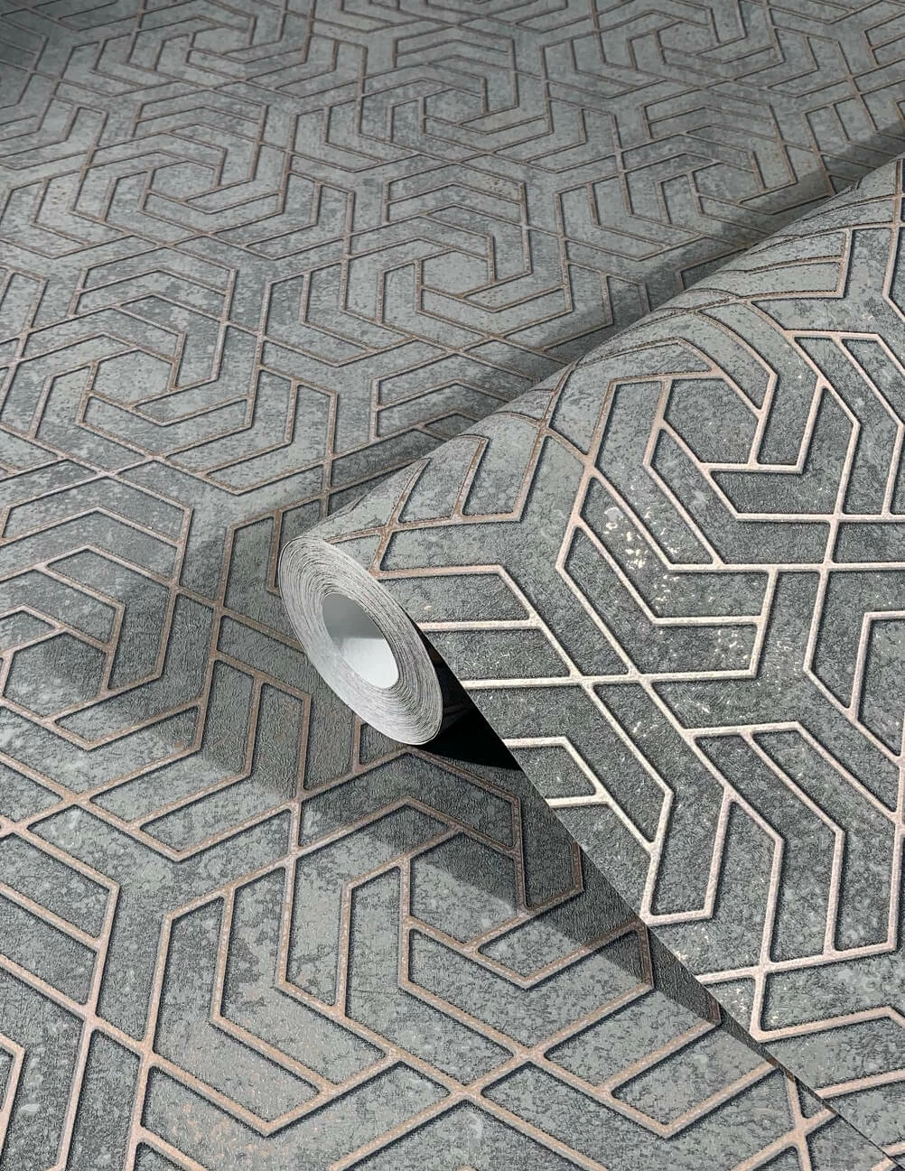 Tapete Vlies 3D Labyrinth Metallic Grau Alt-rosa 32609 3 Tapete Vlies 3D Labyrinth Metallic Grau Alt-rosa 32609