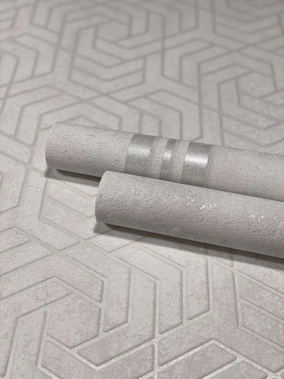 Tapete Vlies 3D Labyrinth Metallic Weiss Grau 32606 6 Tapete Vlies 3D Labyrinth Metallic Weiss Grau 32606 – Bild 4