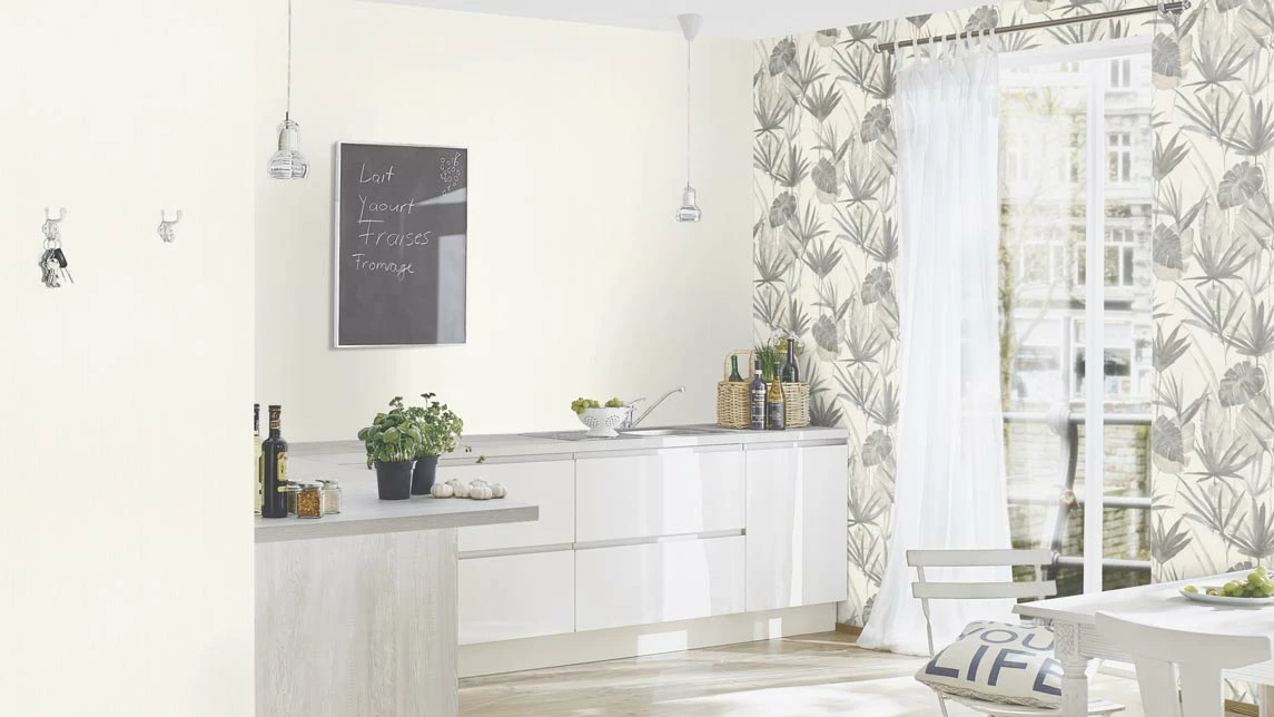 Barbara Home Vliestapete Blätter Weiß Grau 536416 5 Barbara Home Vliestapete Blätter Weiß Grau 536416 – Bild 3