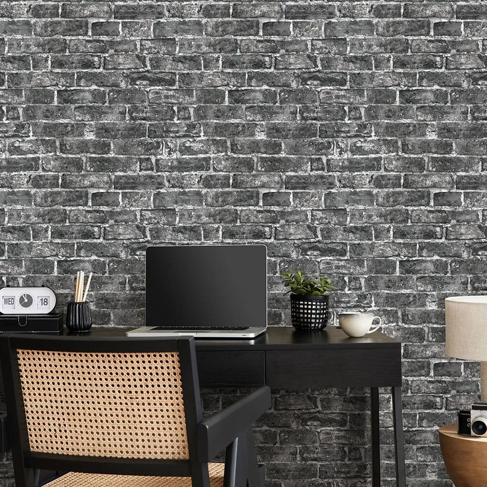 Tapete Vlies Backstein Wand Schwarz Grau 6318-15 6 Tapete Vlies Backstein Wand Schwarz Grau 6318-15 – Bild 4