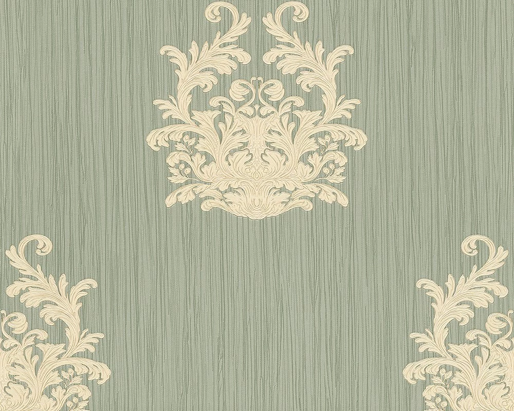 Tapete Vlies Architects Paper Barock Graugrün Glanz 95861-2 3 Tapete Vlies Architects Paper Barock Graugrün Glanz 95861-2