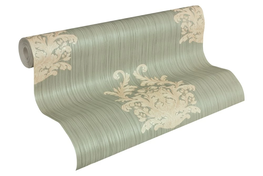 Tapete Vlies Architects Paper Barock Graugrün Glanz 95861-2 4 Tapete Vlies Architects Paper Barock Graugrün Glanz 95861-2 – Bild 2