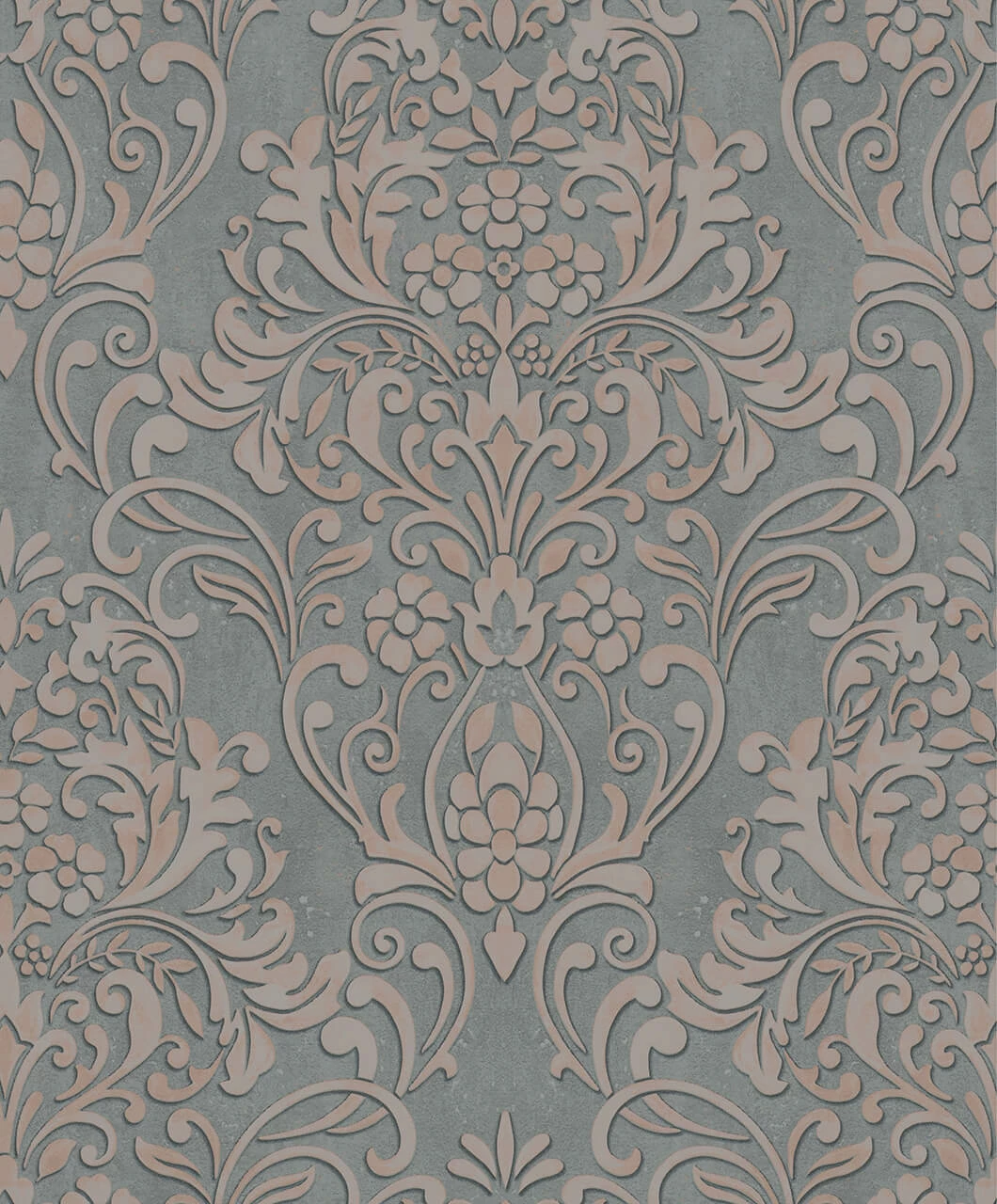 Tapete Vlies Barock Metallic Grau Alt-rosa 32604 4 Tapete Vlies Barock Metallic Grau Alt-rosa 32604 – Bild 2