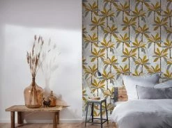 Tapete Vlies Blätter Palmen Weiß Gelb Grau 37530-2 -Orex Verkäufe Tapete Vlies Blaetter Palmen weiss gelb grau 37530 2 63204357 2