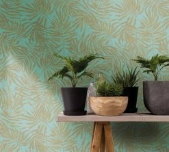 Tapete Vlies Blätter Blau Grün Metallic 31319 6 Tapete Vlies Blätter Blau Grün Metallic 31319 -Orex Verkäufe Tapete Vlies Blaetter blau gruen Metallic 31319 191642