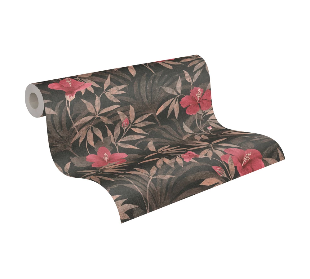 Tapete Vlies Blumen Blätter Floral Braun Rot 38028-3 3 Tapete Vlies Blumen Blätter Floral Braun Rot 38028-3