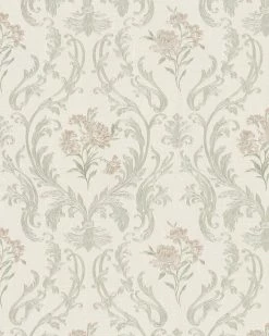 Tapete Vlies Damast Floral Creme Gold Glanz 30603