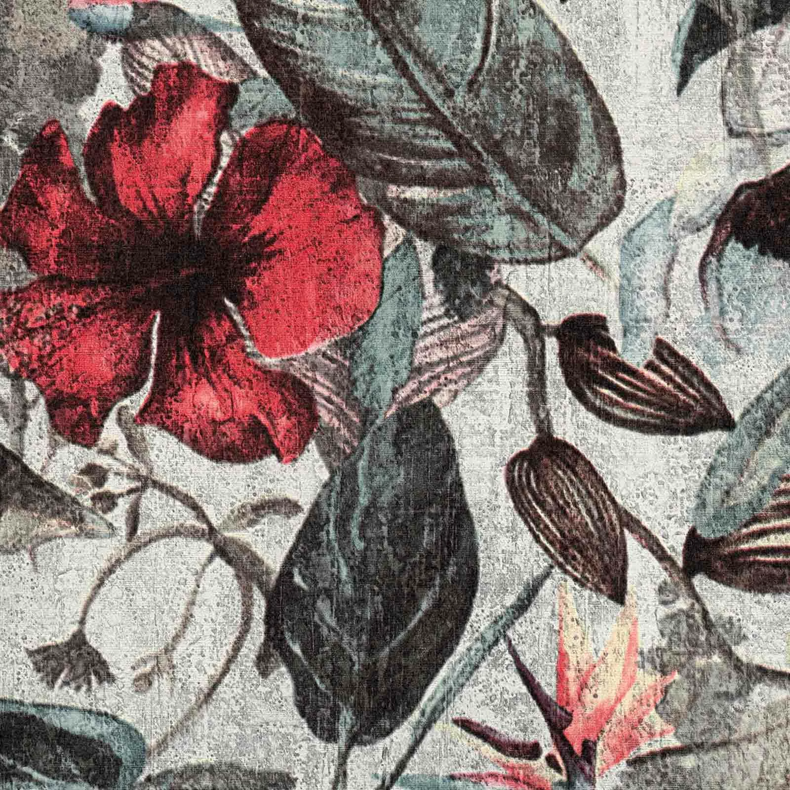 Tapete Vlies Dschungel Blumen Grau Grün 37216-1 5 Tapete Vlies Dschungel Blumen Grau Grün 37216-1 – Bild 3