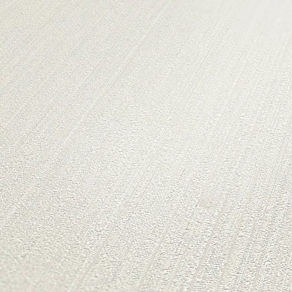 Tapete Vlies Einfarbig Streifen Creme-weiß 38098-8 5 Tapete Vlies Einfarbig Streifen Creme-weiß 38098-8 – Bild 3