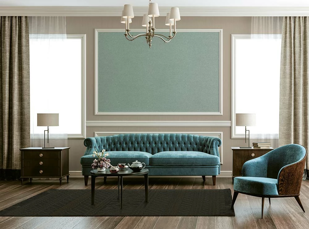 Tapete Vlies Einfarbig Struktur Glitzer Türkis 38097-6 7 Tapete Vlies Einfarbig Struktur Glitzer Türkis 38097-6 – Bild 5