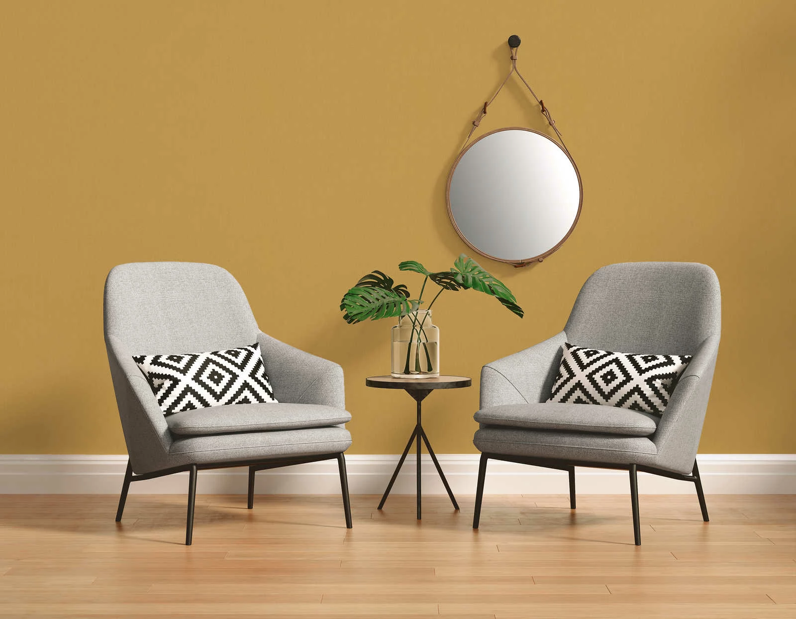 Tapete Vlies Einfarbig Struktur Braun-gelb 37702-6 7 Tapete Vlies Einfarbig Struktur Braun-gelb 37702-6 – Bild 5