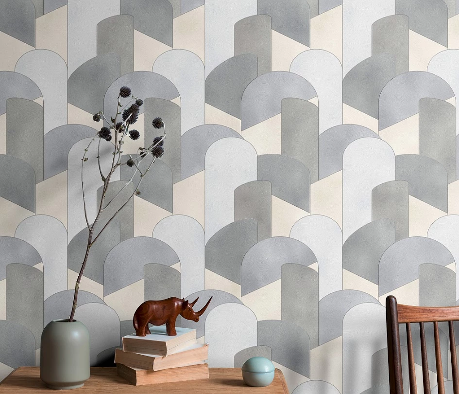 Tapete Vlies Elle Bögen 3D Silber Gold Glitzer 10155-10 3 Tapete Vlies Elle Bögen 3D Silber Gold Glitzer 10155-10