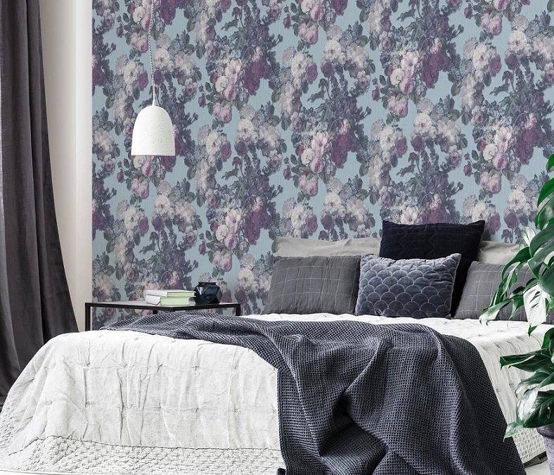 Tapete Vlies Elle Floral Rosen Blau Glitzer 10153-18 4 Tapete Vlies Elle Floral Rosen Blau Glitzer 10153-18 – Bild 2