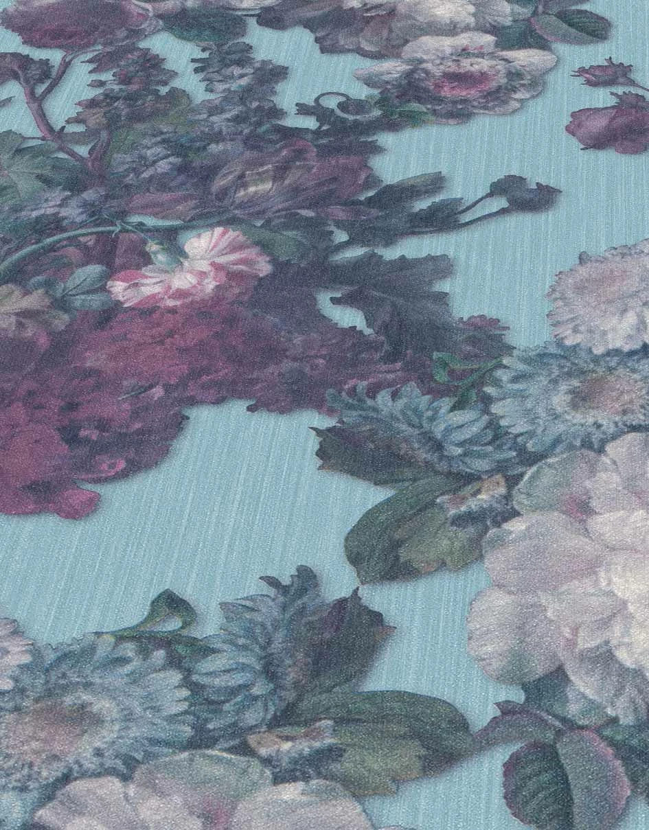 Tapete Vlies Elle Floral Rosen Blau Glitzer 10153-18 7 Tapete Vlies Elle Floral Rosen Blau Glitzer 10153-18 – Bild 5