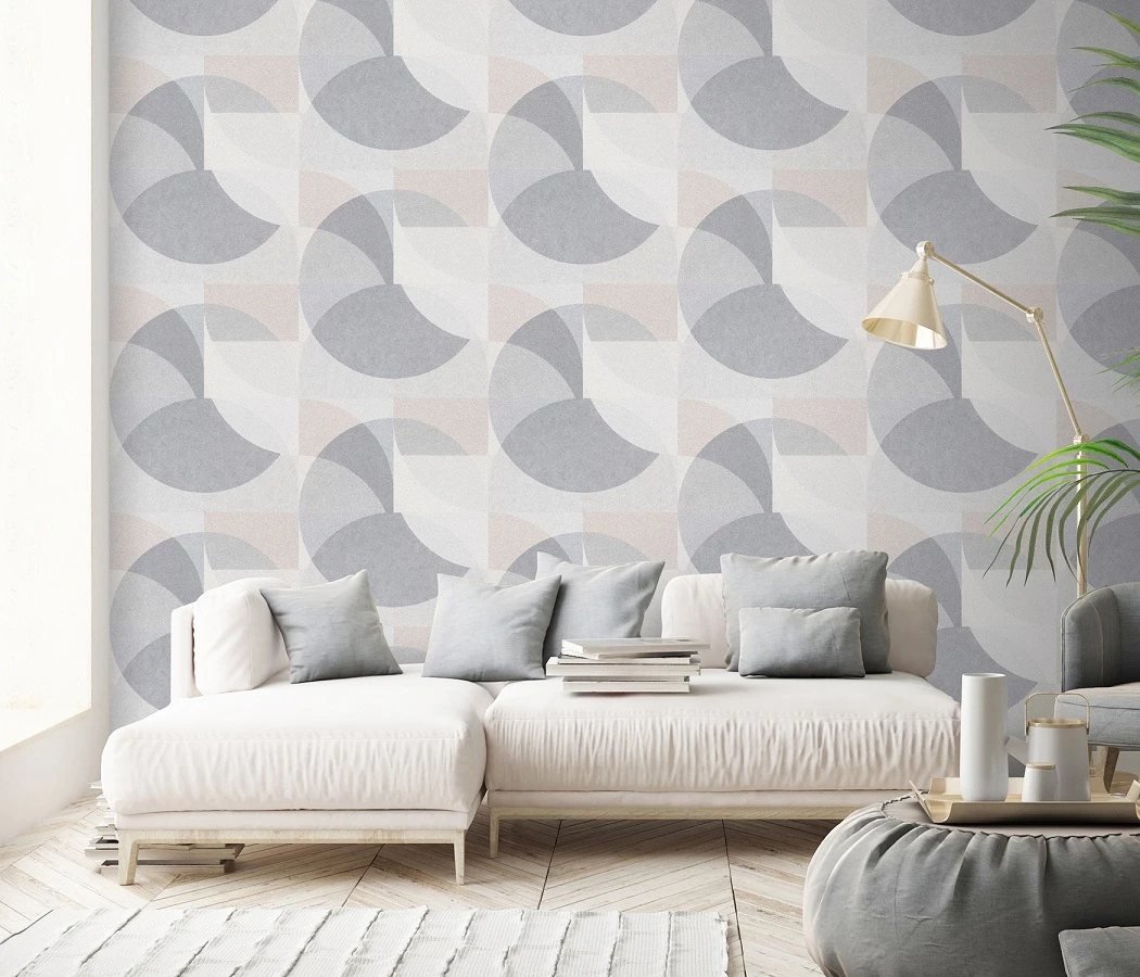 Tapete Vlies Elle Grafik Kreise Hellgrau Beige 10150-31 4 Tapete Vlies Elle Grafik Kreise Hellgrau Beige 10150-31 – Bild 2