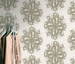 Tapete Vlies Elle Ornament Beige Glitzer 10154-02