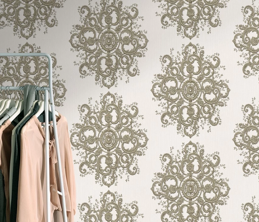 Tapete Vlies Elle Ornament Beige Glitzer 10154-02 3 Tapete Vlies Elle Ornament Beige Glitzer 10154-02