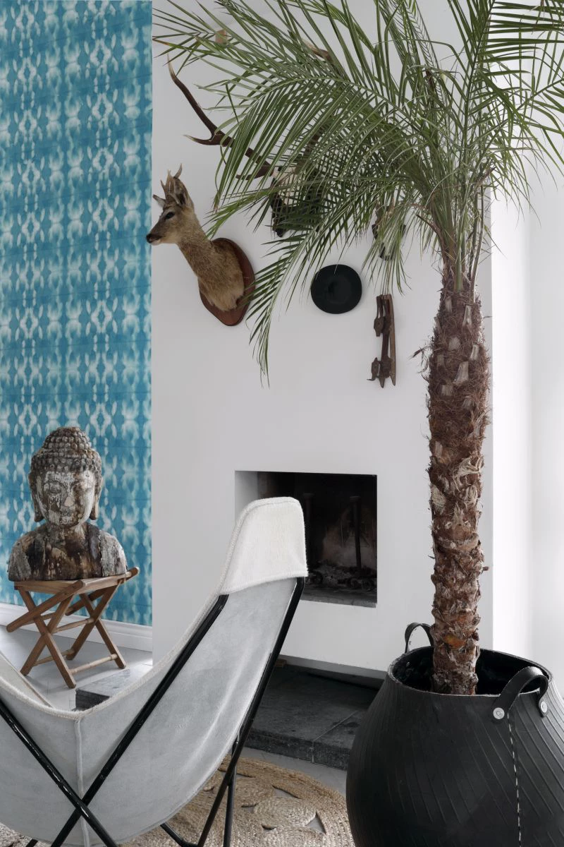 Tapete Vlies Ethno-Design Türkis Creme 148683 4 Tapete Vlies Ethno-Design Türkis Creme 148683 – Bild 2