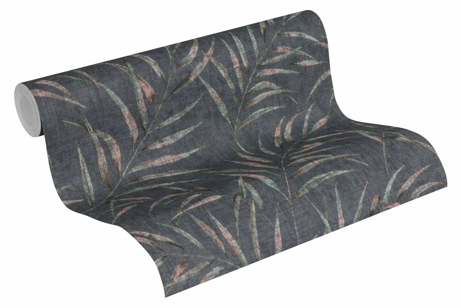 Tapete Vlies Farn Blätter Anthrazit Grün 37335-5 3 Tapete Vlies Farn Blätter Anthrazit Grün 37335-5