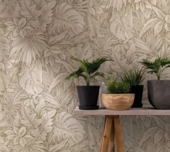 Tapete Vlies Floral Blätter Dschungel Beige Braun 33307 11 Tapete Vlies Floral Blätter Dschungel Beige Braun 33307 -Orex Verkäufe Tapete Vlies Floral Blaetter Dschungel beige braun 33307 63210593 1