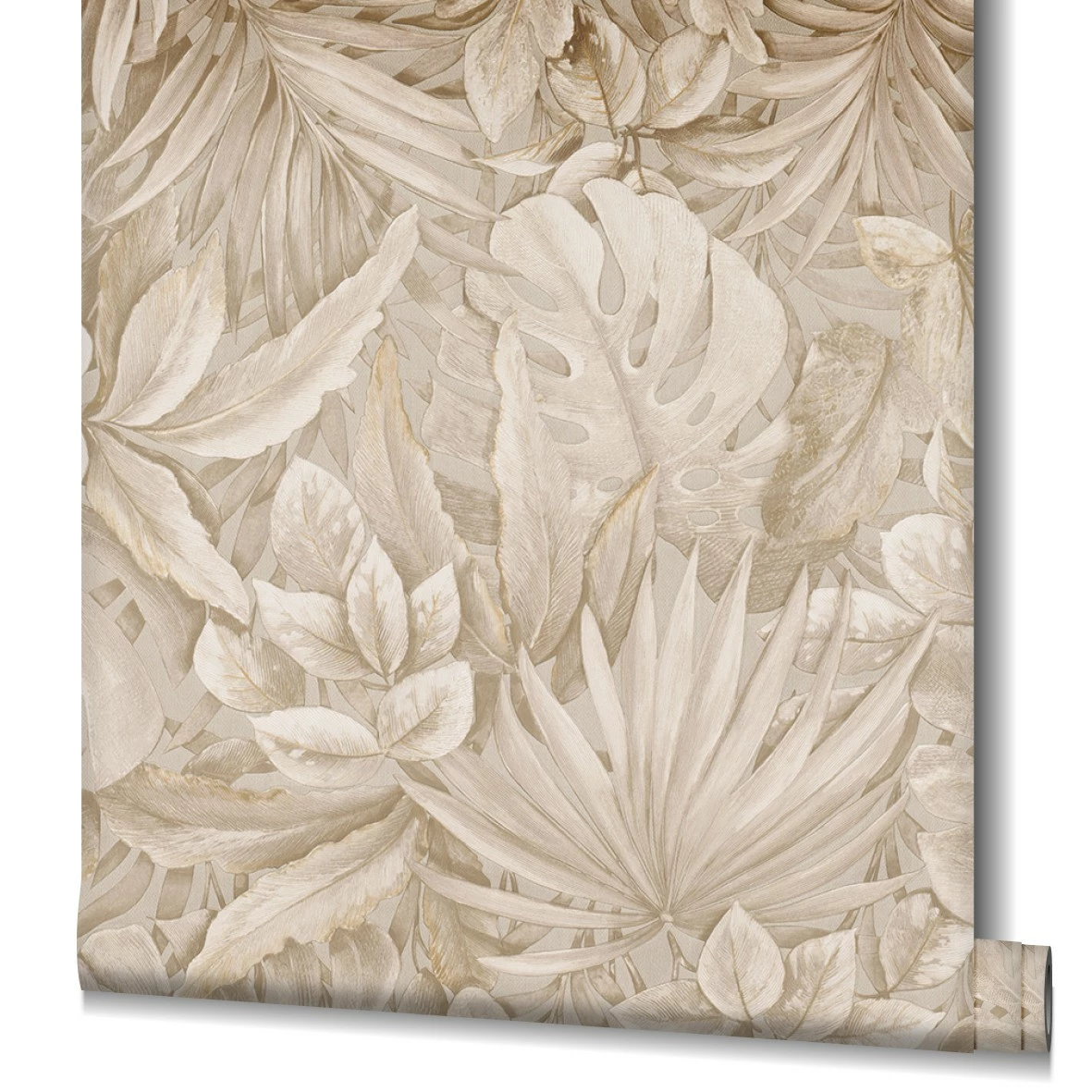 Tapete Vlies Floral Blätter Dschungel Beige Braun 33307 6 Tapete Vlies Floral Blätter Dschungel Beige Braun 33307 – Bild 4