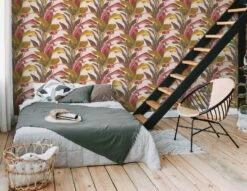 Tapete Vlies Floral Blätter Braun Rot Weiß 37862-2 -Orex Verkäufe Tapete Vlies Floral Blaetter braun rot weiss 37862 2 63206697 2