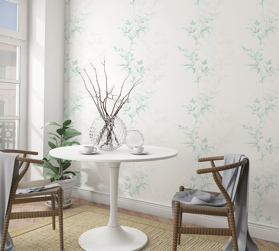 Tapete Vlies Floral Sträucher Weiss Grün Novamur 82222 6 Tapete Vlies Floral Sträucher Weiss Grün Novamur 82222 – Bild 4