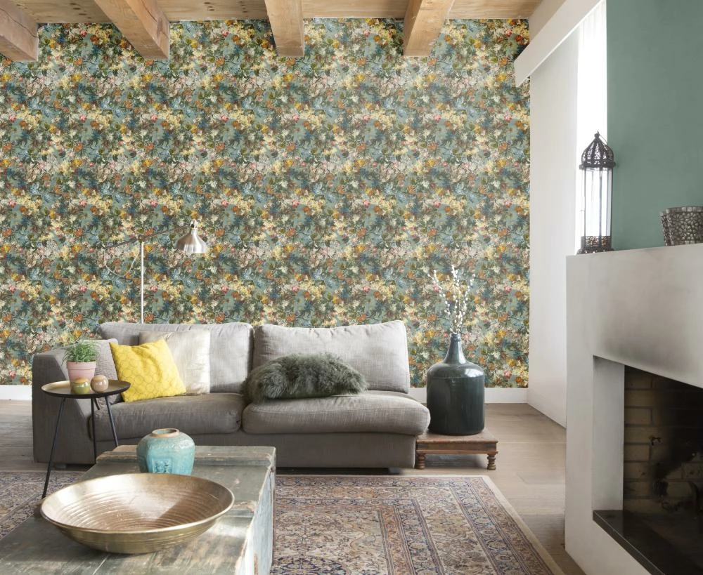 Tapete Vlies Blumen Blau Bunt Rasch Passepartout 605655 5 Tapete Vlies Blumen Blau Bunt Rasch Passepartout 605655 – Bild 3