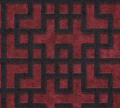 Tapete Vlies Gittermuster Rot Schwarz Glanz 37465-2 -Orex Verkäufe Tapete Vlies Gittermuster rot schwarz Glanz 37465 2 63204139 3