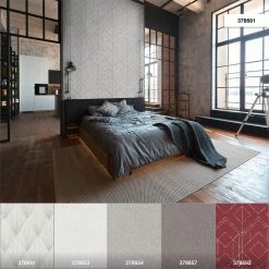 Tapete Vlies Grafik-Muster Hellgrau Metallic 37869-1 -Orex Verkäufe Tapete Vlies Grafik Muster hellgrau Metallic 37869 1 63206728 1