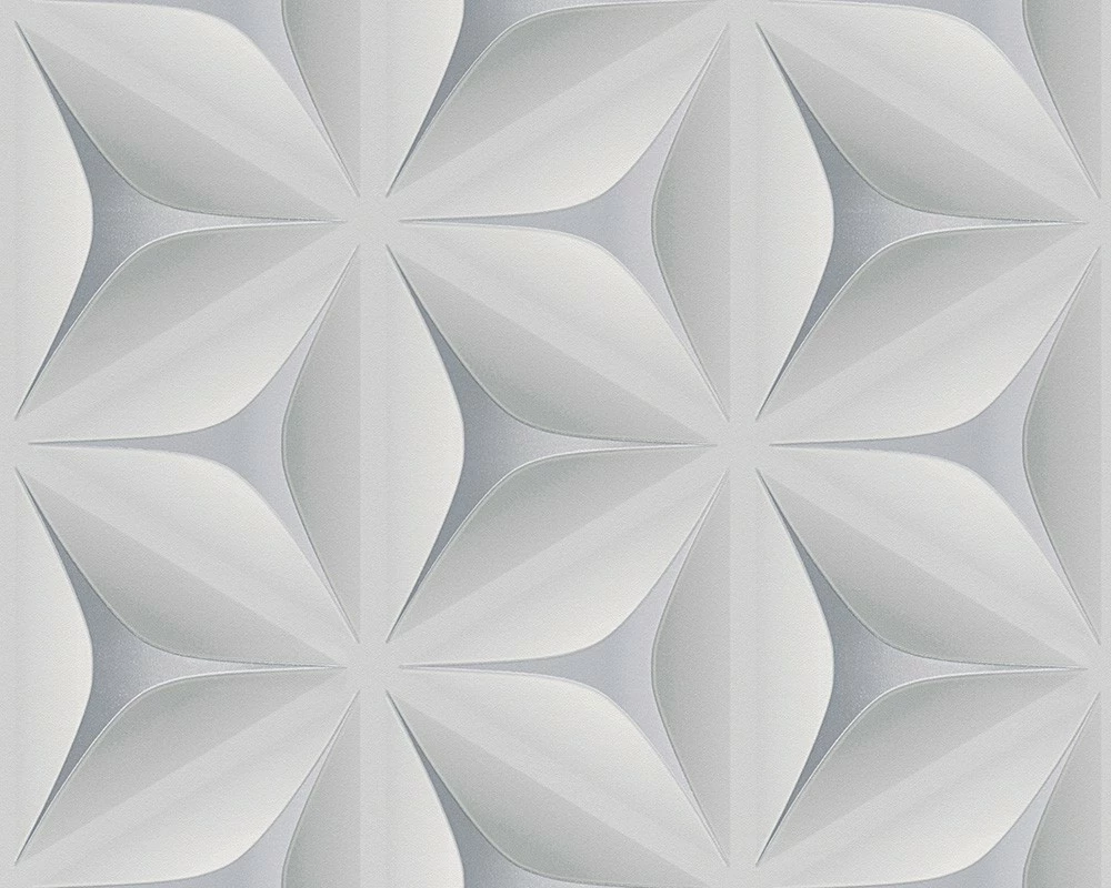 Tapete Vlies 3D-Optik Blumen Aquarell Blaugrau 96042-1 3 Tapete Vlies 3D-Optik Blumen Aquarell Blaugrau 96042-1