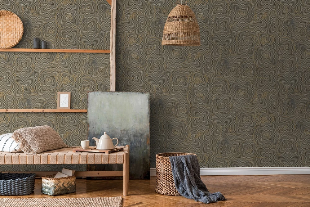 Tapete Vlies Grafisch Kreise Gold Metallic 37900-3 6 Tapete Vlies Grafisch Kreise Gold Metallic 37900-3 – Bild 4