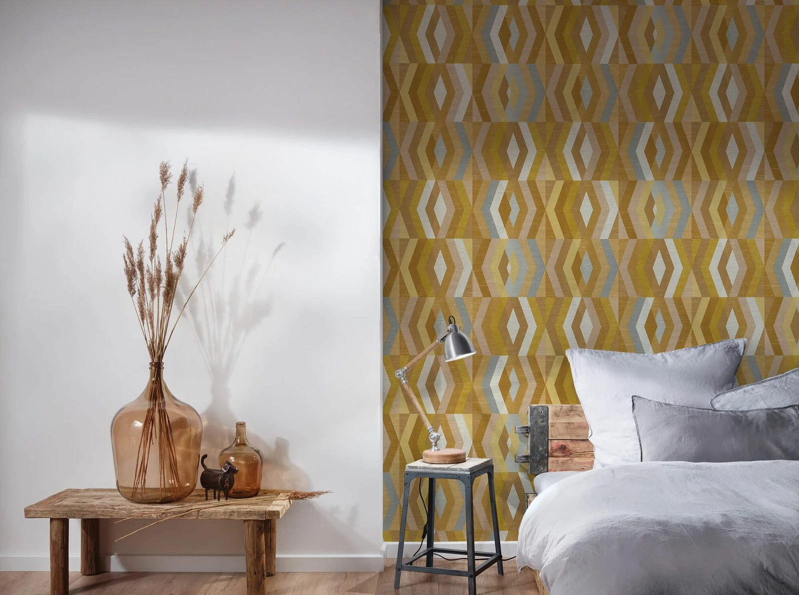 Tapete Vlies Grafisch Rauten Gelb Braun Beige 37533-3 8 Tapete Vlies Grafisch Rauten Gelb Braun Beige 37533-3 – Bild 6