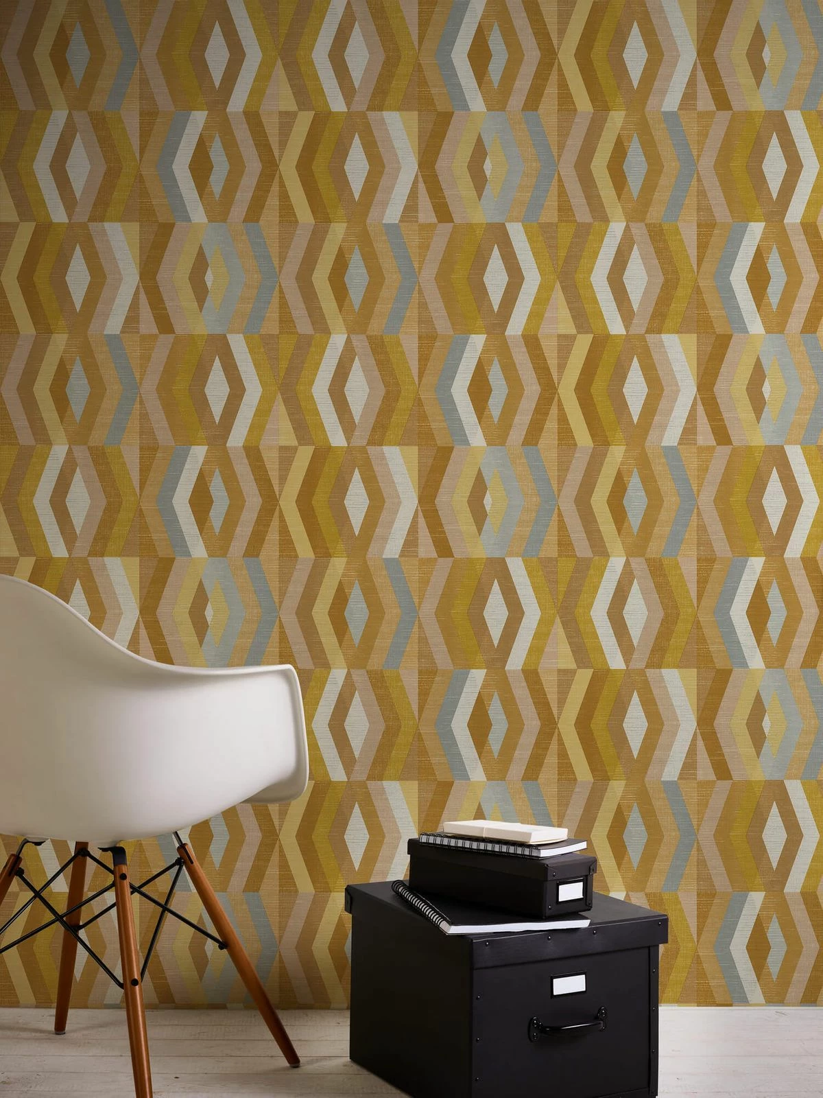 Tapete Vlies Grafisch Rauten Gelb Braun Beige 37533-3 7 Tapete Vlies Grafisch Rauten Gelb Braun Beige 37533-3 – Bild 5