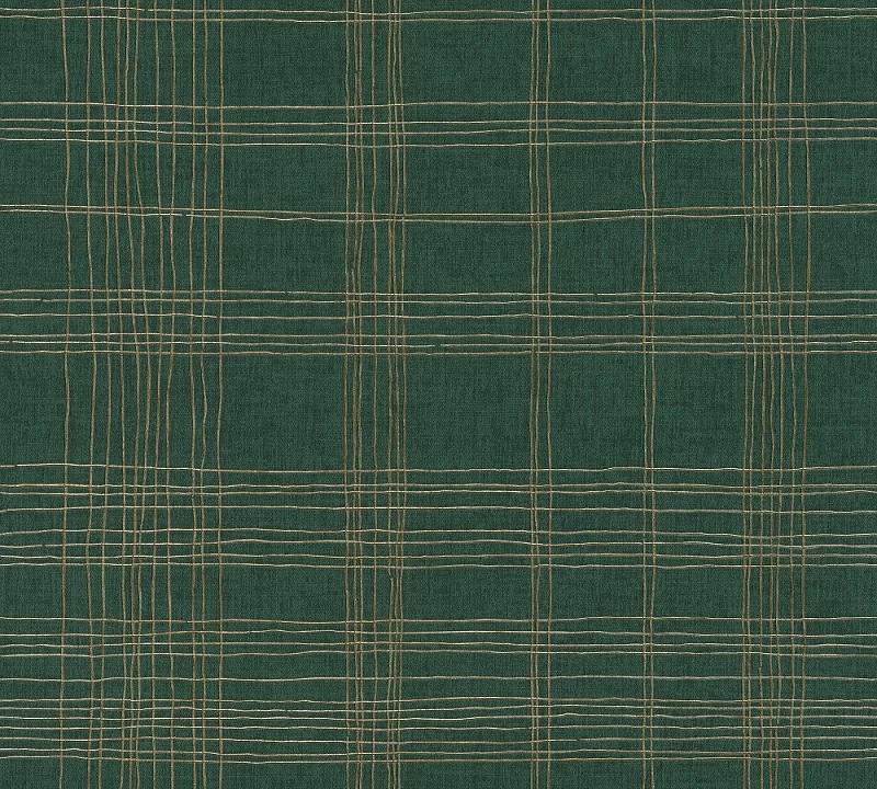 Tapete Vlies Kariert Dunkelgrün Gold Metallic 37919-3 3 Tapete Vlies Kariert Dunkelgrün Gold Metallic 37919-3