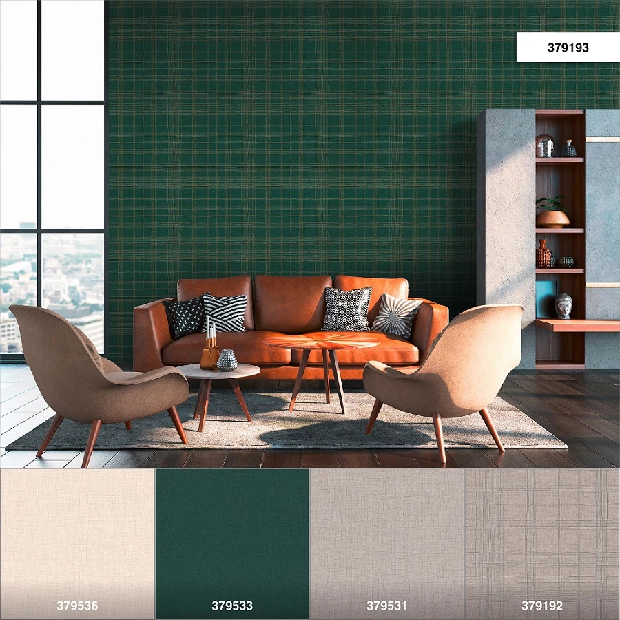 Tapete Vlies Kariert Dunkelgrün Gold Metallic 37919-3 7 Tapete Vlies Kariert Dunkelgrün Gold Metallic 37919-3 – Bild 5