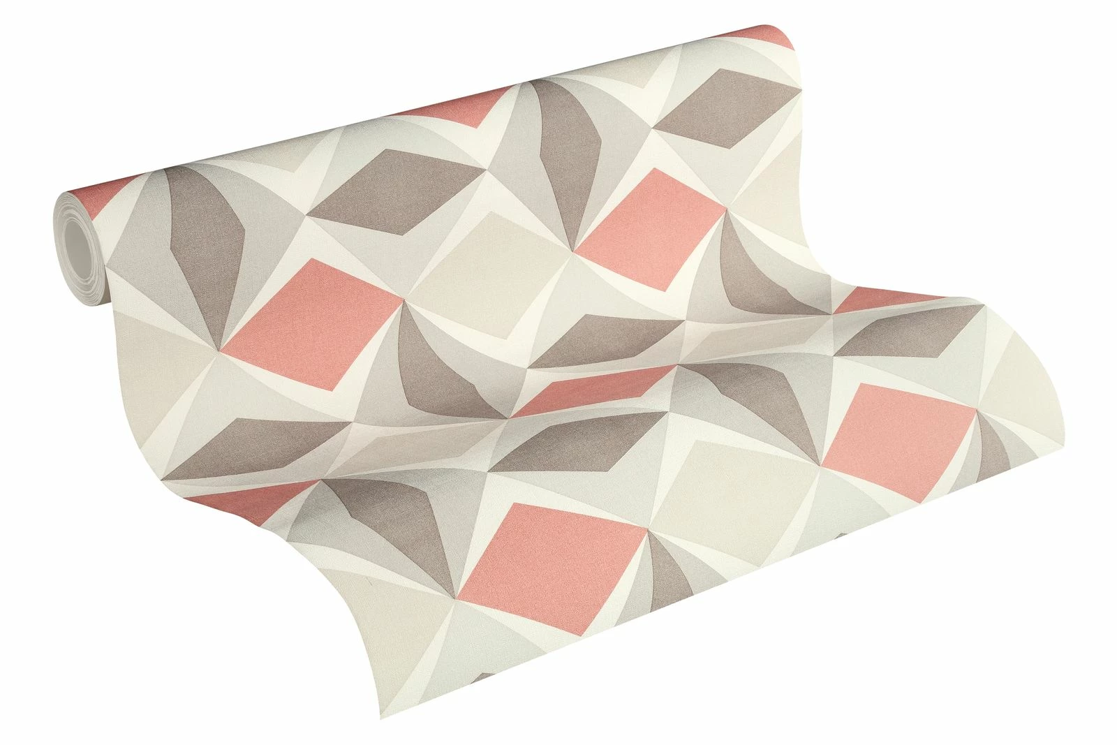 Tapete Vlies Karo-Muster Grafik Rot Grau 95766-6 4 Tapete Vlies Karo-Muster Grafik Rot Grau 95766-6 – Bild 2