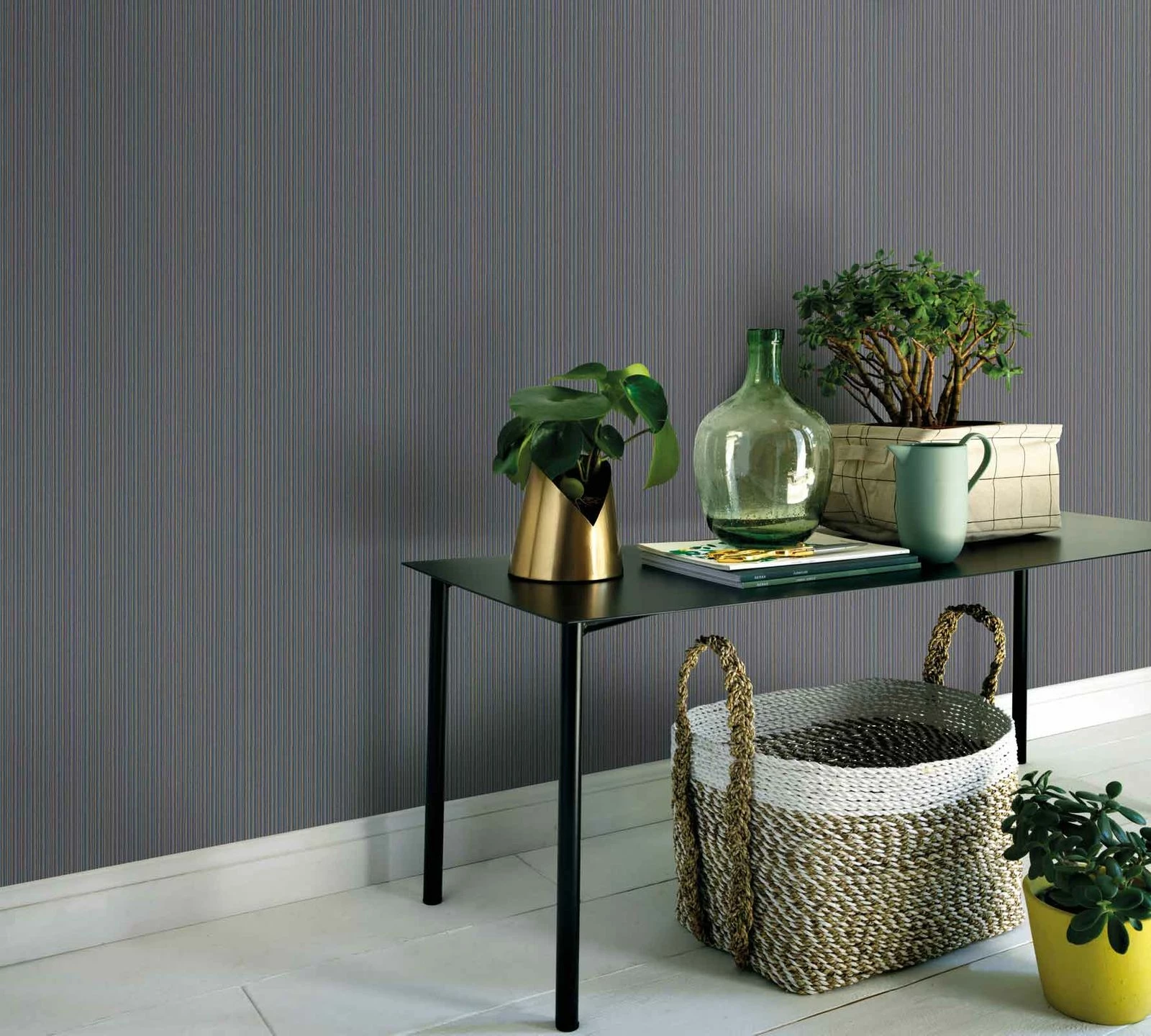 Tapete Vlies Linien Schwarz Blau Metallic Bali 10026-47 6 Tapete Vlies Linien Schwarz Blau Metallic Bali 10026-47 – Bild 4