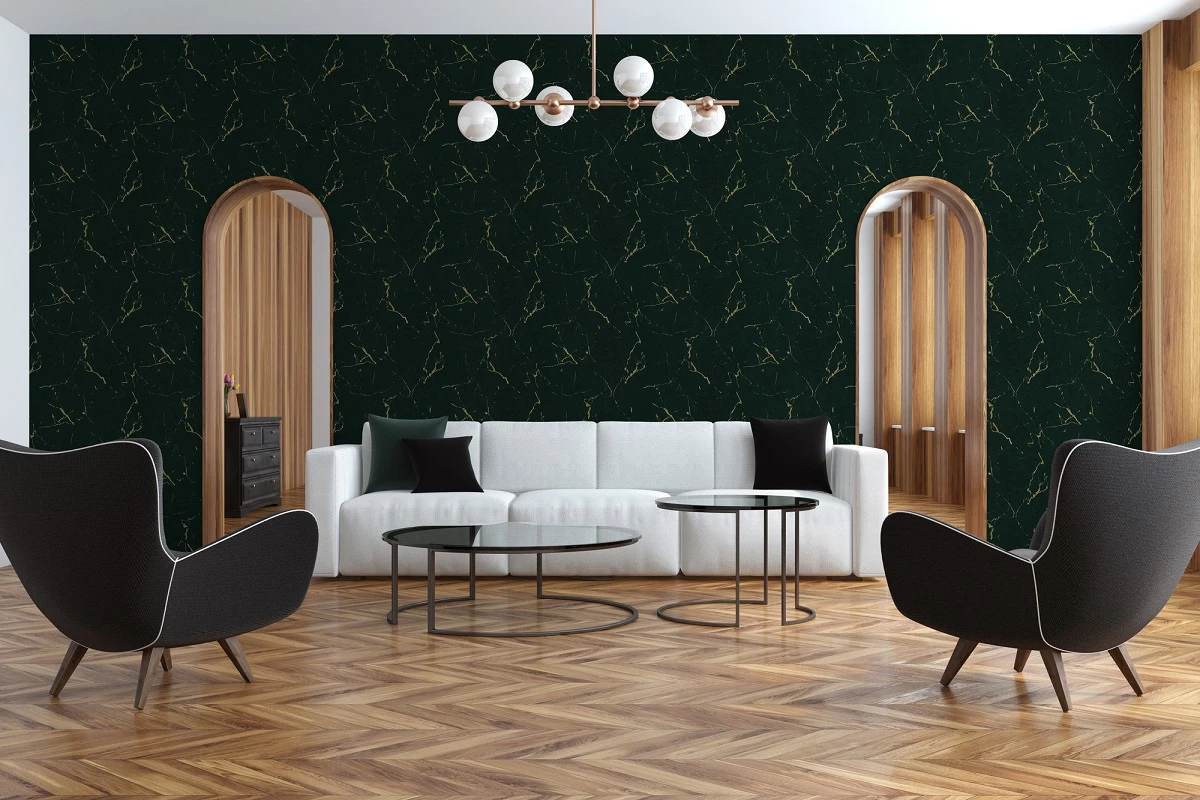 Tapete Vlies Marmor Design Dunkelgrün Gold Glanz 37855-5 6 Tapete Vlies Marmor Design Dunkelgrün Gold Glanz 37855-5 – Bild 4