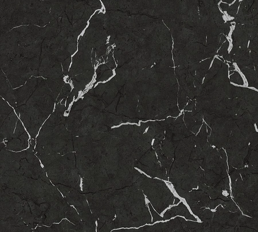 Tapete Vlies Marmor Design Schwarz Silber Glanz 37855-2 3 Tapete Vlies Marmor Design Schwarz Silber Glanz 37855-2