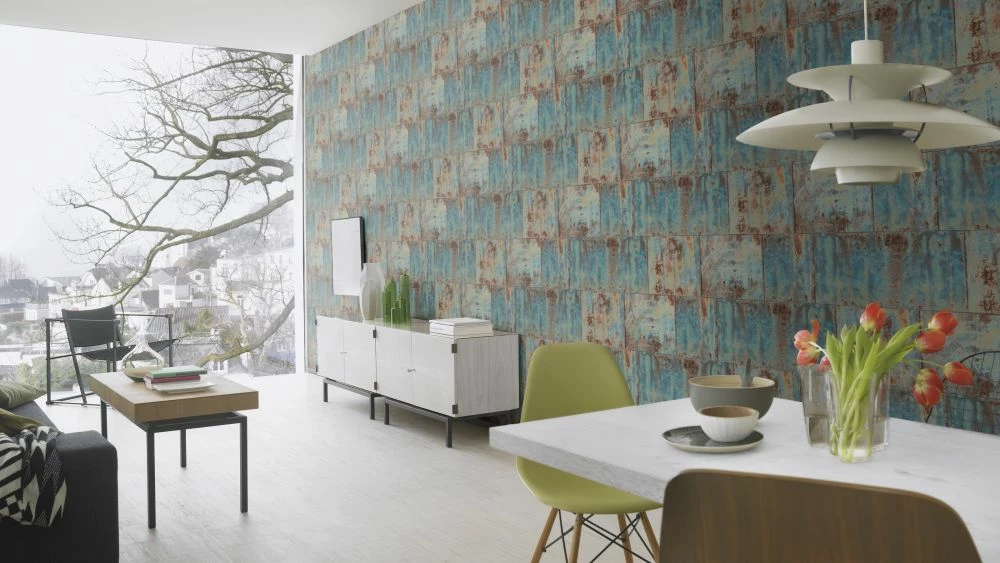 Tapete Vlies Metall Patina Rost Used Blau Rasch 939712 6 Tapete Vlies Metall Patina Rost Used Blau Rasch 939712 – Bild 4