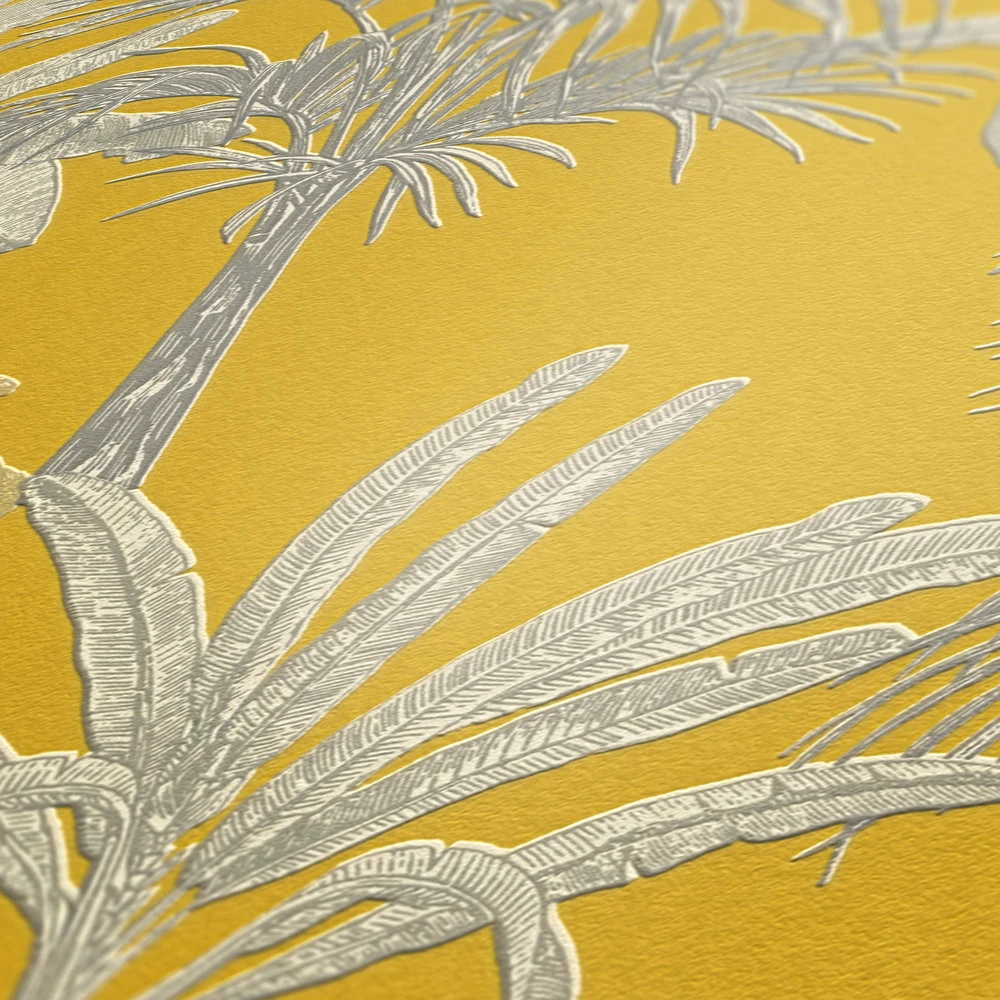Tapete Vlies Michalsky Floral Palmen Gelb Grau 37983-3 6 Tapete Vlies Michalsky Floral Palmen Gelb Grau 37983-3 – Bild 4